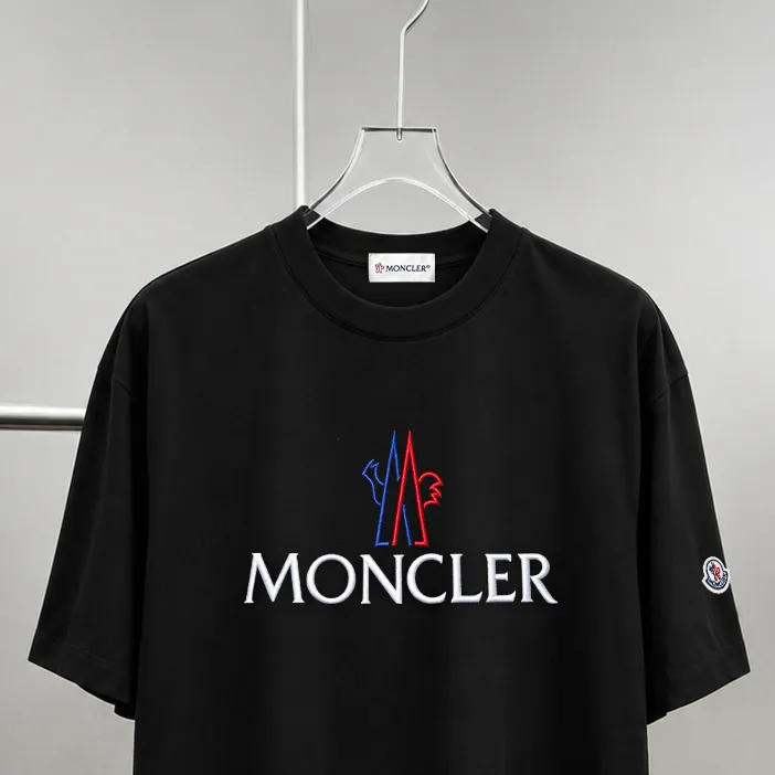 moncle～ logo 《 》7a tee ， Same Style ， : Black White Coffee Brown Size：S（90-130 ） M（125-150 ） L（135-165 ） XL（160-190 ） XXL（185-220 ）